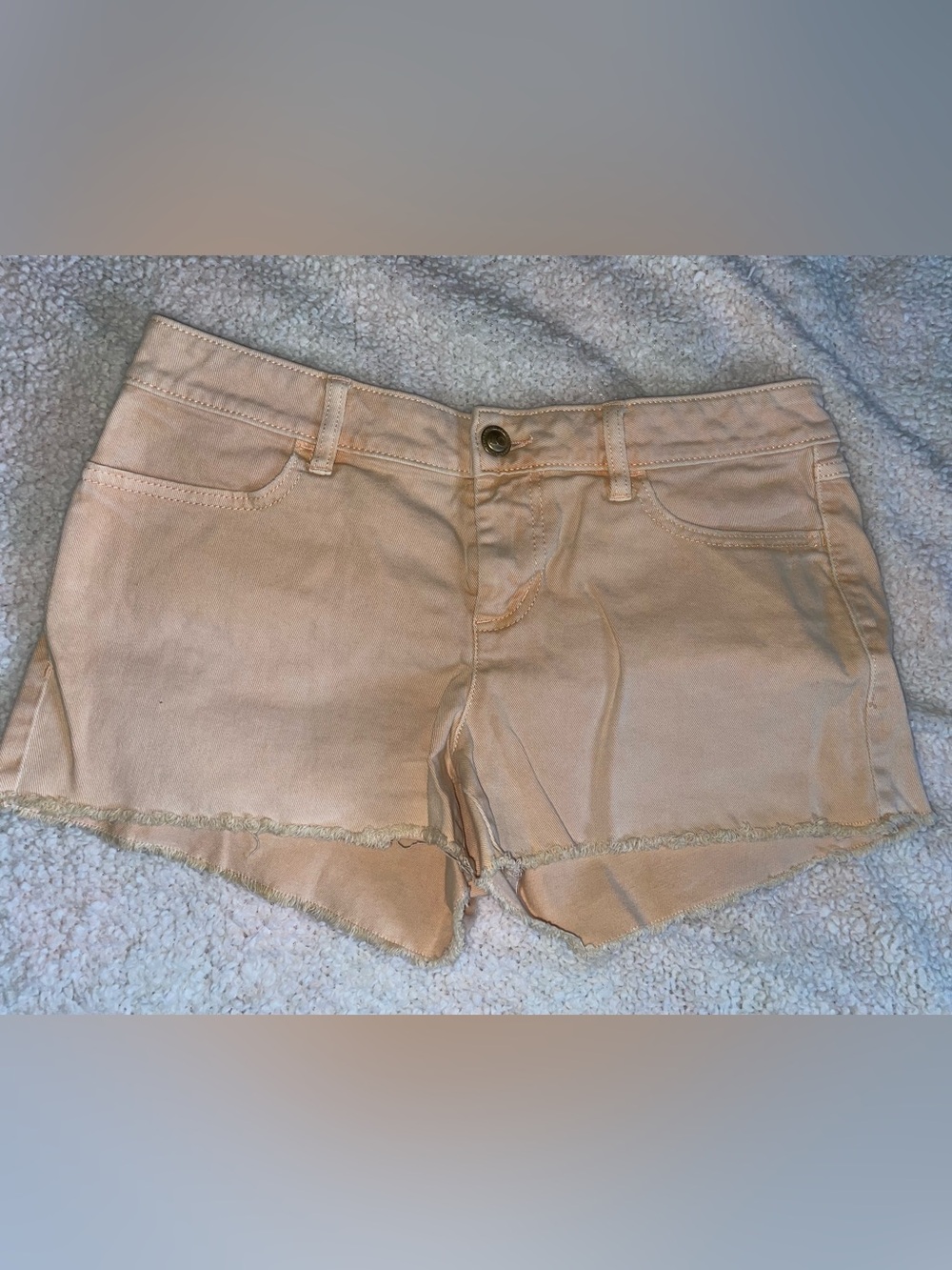 LC Lauren Conrad Peach Denim Cutoff Shorts